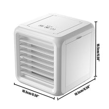 Load image into Gallery viewer, Portable Mini Air Conditioner Fan 7-Colors LED Conditioning Humidifier Purifier USB Desktop Air Cooler Fan + 2 Water Tanks Home
