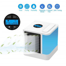 Load image into Gallery viewer, 7 Color Lights Mini Air Conditioner Device Fans USB Portable Air Cooler Humidifiers Table Fan For Home Office Refrigerating
