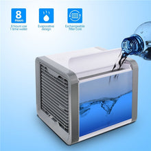Load image into Gallery viewer, 7 Color Lights Mini Air Conditioner Device Fans USB Portable Air Cooler Humidifiers Table Fan For Home Office Refrigerating
