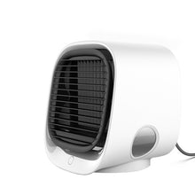 Load image into Gallery viewer, 7 Color Lights Mini Air Conditioner Device Fans USB Portable Air Cooler Humidifiers Table Fan For Home Office Refrigerating
