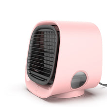 Load image into Gallery viewer, 7 Color Lights Mini Air Conditioner Device Fans USB Portable Air Cooler Humidifiers Table Fan For Home Office Refrigerating
