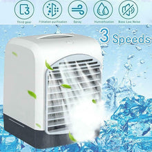 Load image into Gallery viewer, Portable Mini Desktop Air Conditioner USB Small Fan Cooling Humidifier Aromatherapy Air Cooler with Ice Water Tank
