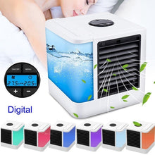 Load image into Gallery viewer, 7 Color Lights Mini Air Conditioner Device Fans USB Portable Air Cooler Humidifiers Table Fan For Home Office Refrigerating
